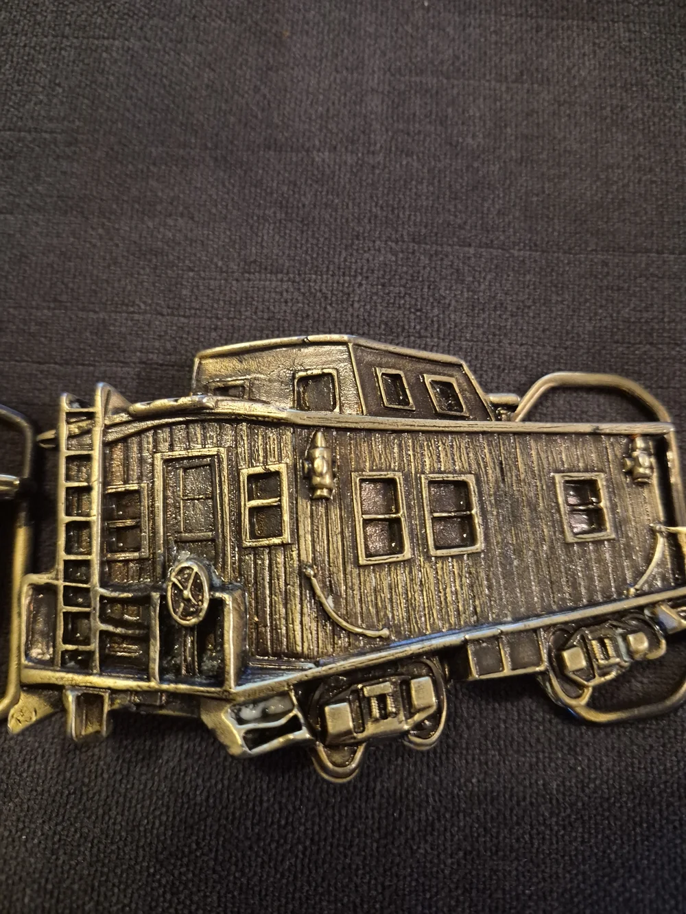 Vintage Brass Train Engine & Caboose Belt Buckles - SOLID‎ BRASS